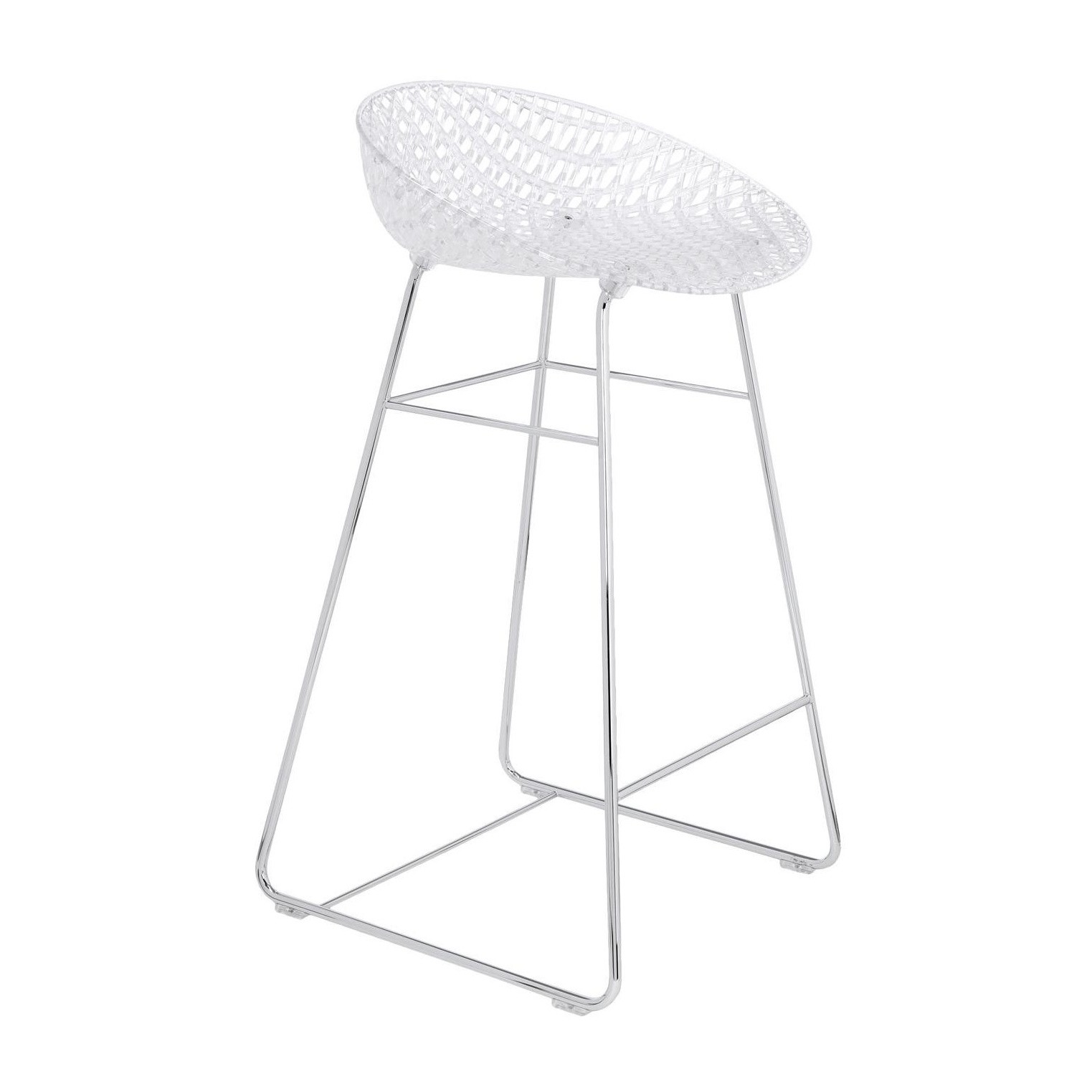 crystal clear seat / chrome frame