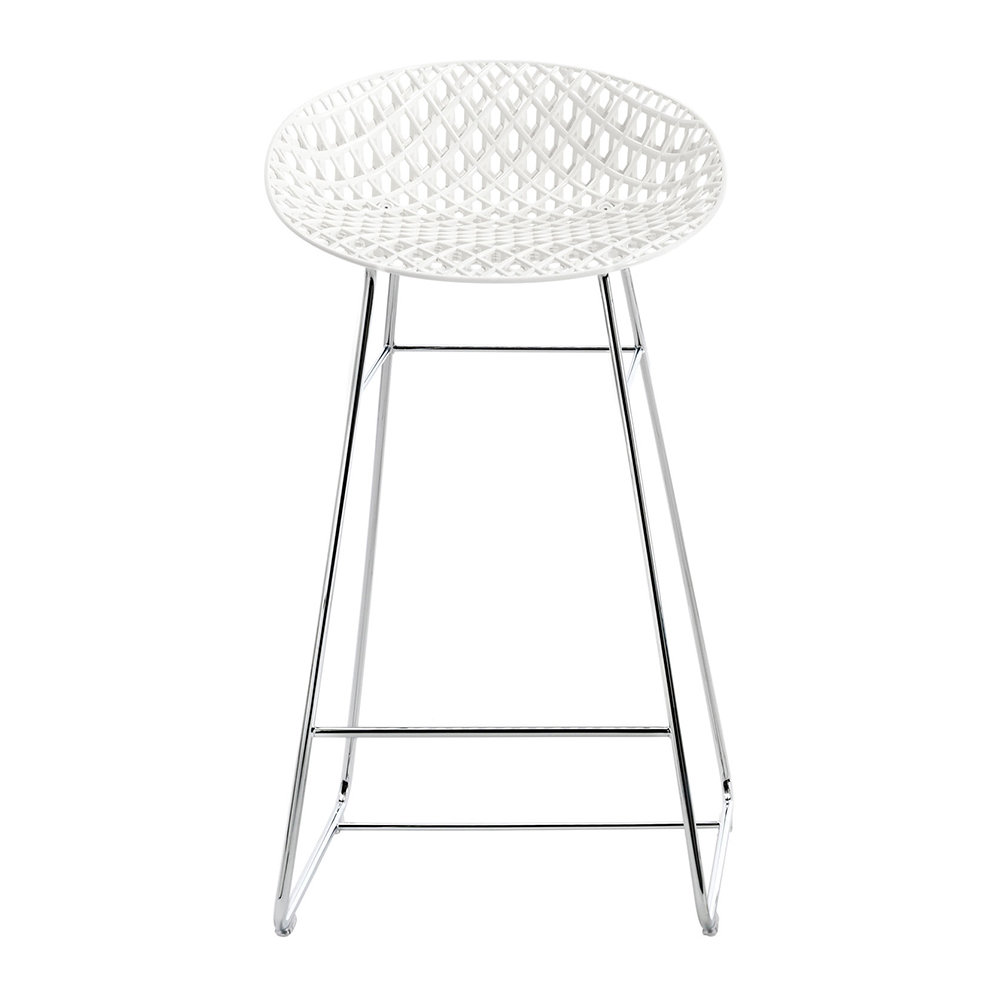 white seat / chrome frame