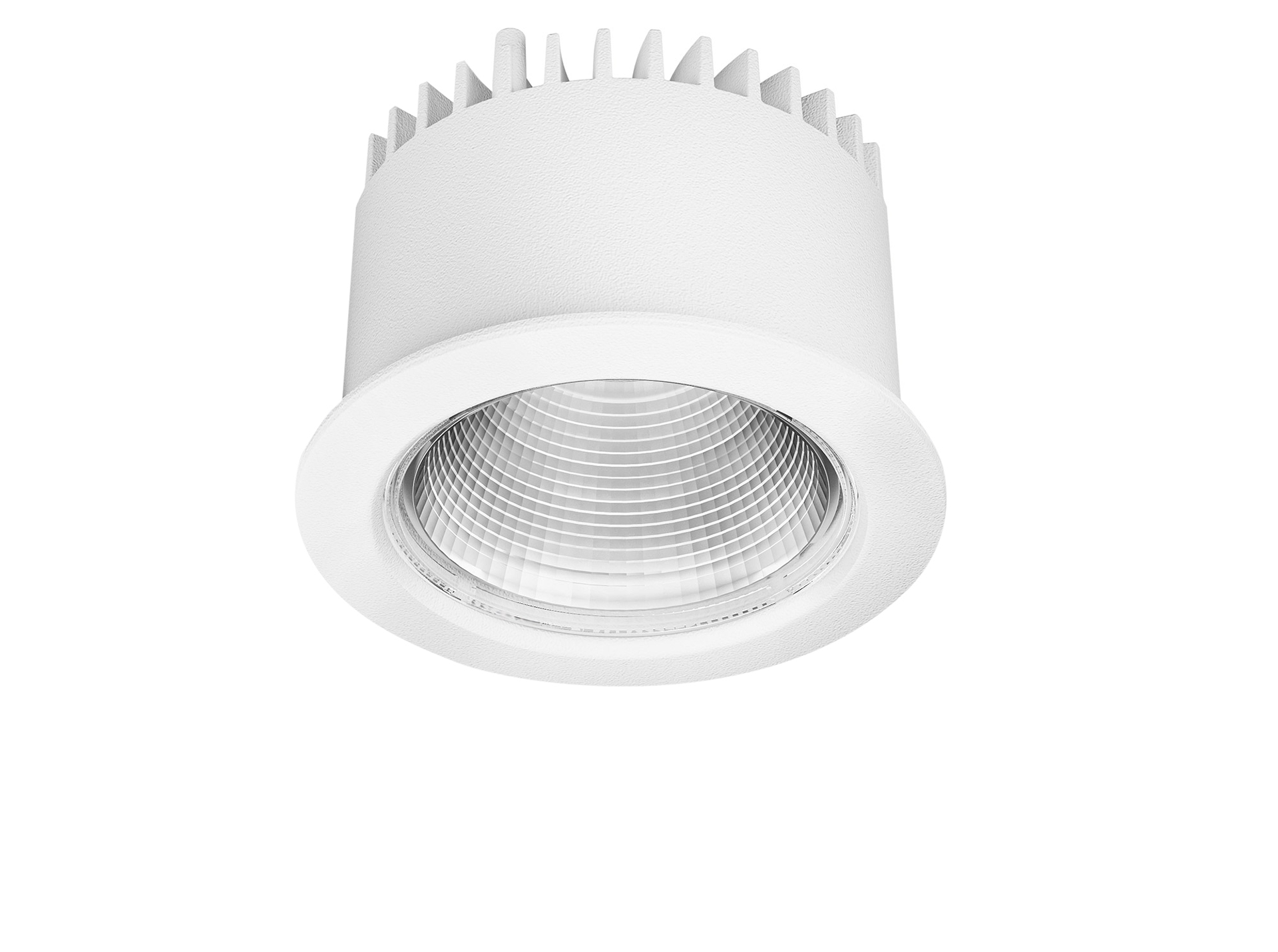 Round spotlight in die-cast aluminium IP43.Led18w 4000K  with driver multi dim, 1-10Dali, push dim - Ø11cm Height 7cm