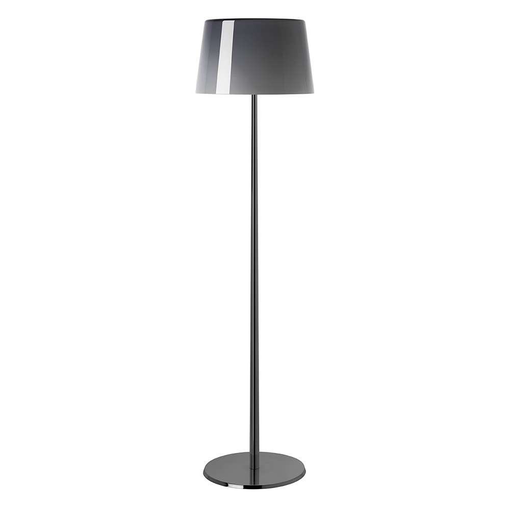 black chrome structure / grey glass