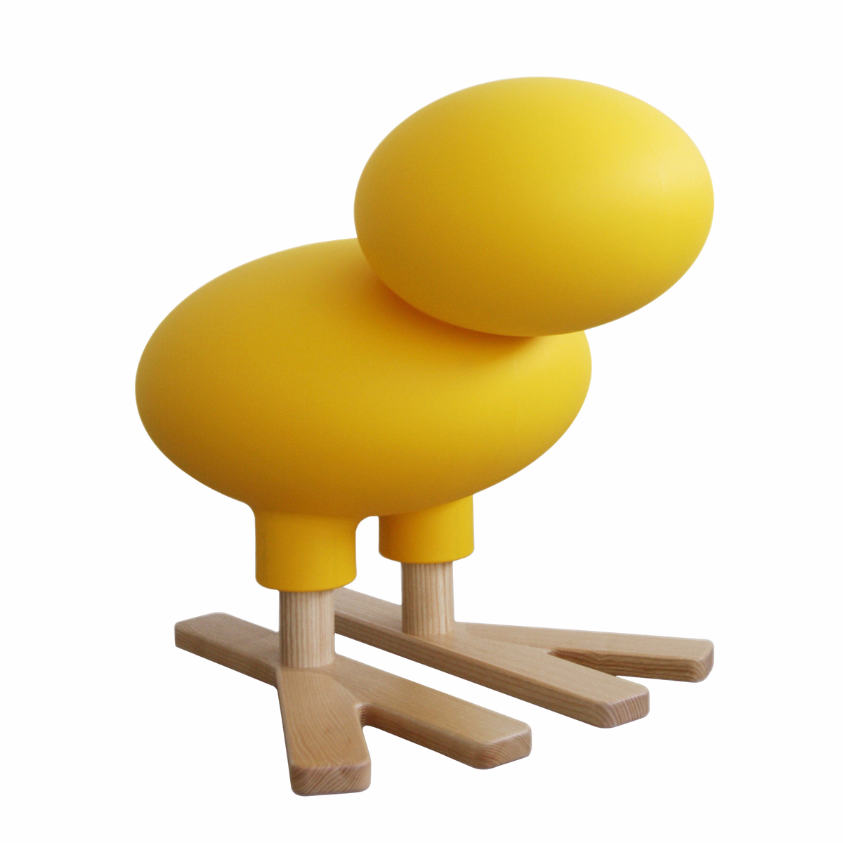 yellow body / natural ash wood paws