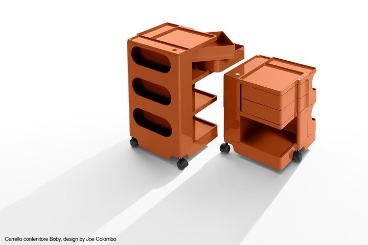 Boby trolley B23 with three drawers  saffron