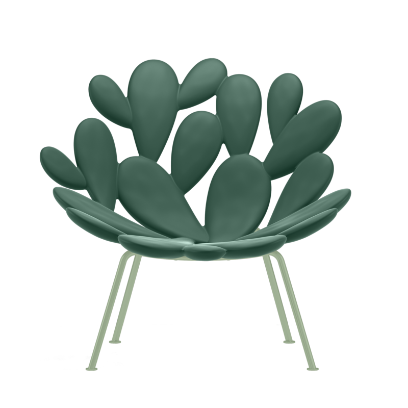 light green structure / green seat