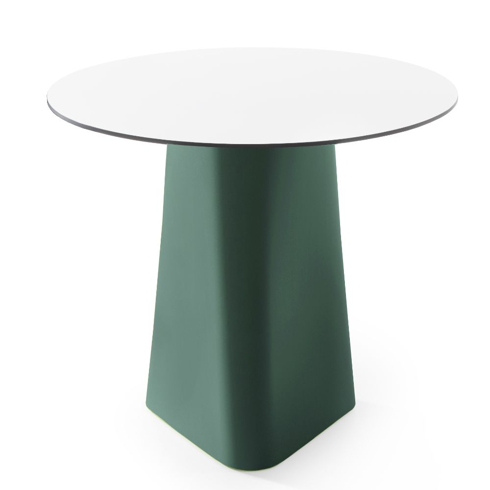 pine green base / white laminate top