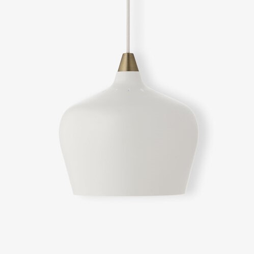 white / brass conical top / white cord