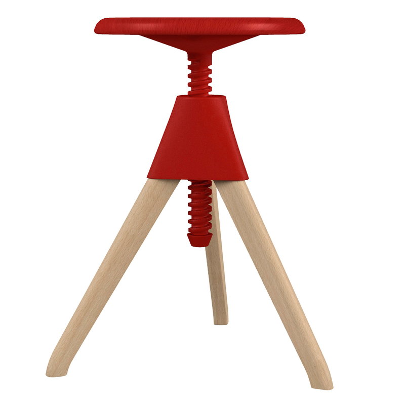  natural beech / red