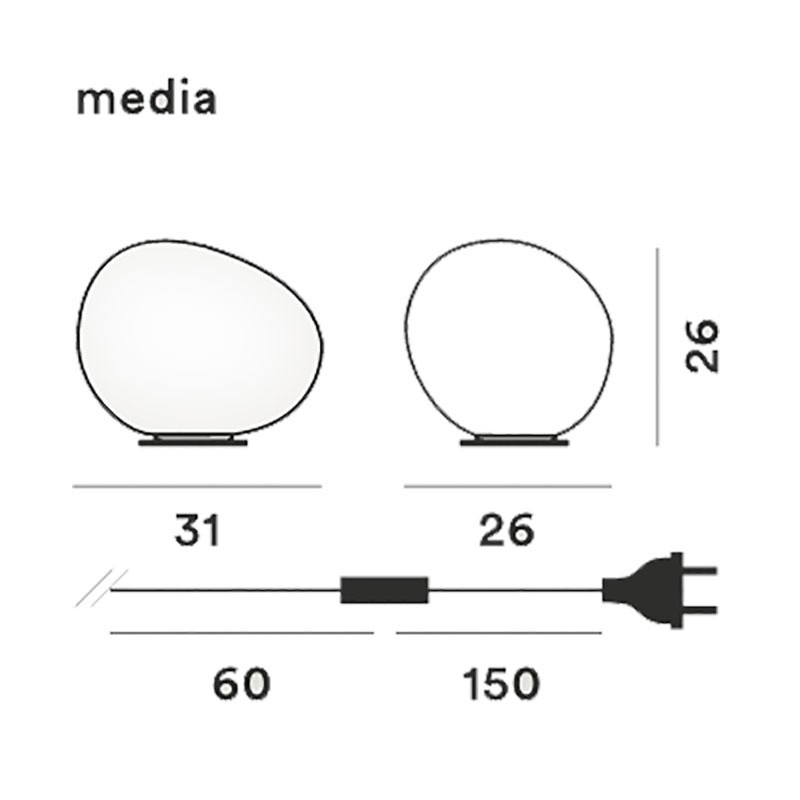 medium with dimmer - white base 